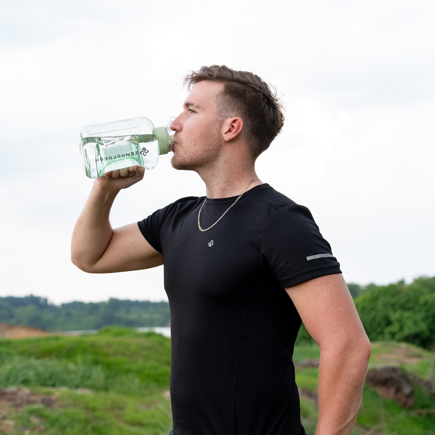 50 Oz Hydrogen Water Bottle SPE/PEM Technology, Large Gym Hydrogen Bottles, Travel Hydrogen Generator With Straw & Extra Cap Up to 1800 ppb - Green