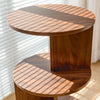 KAYMILY Round End Tables, Mid Century Modern 3 Tier Side Table for Living Room, Bedroom & Office